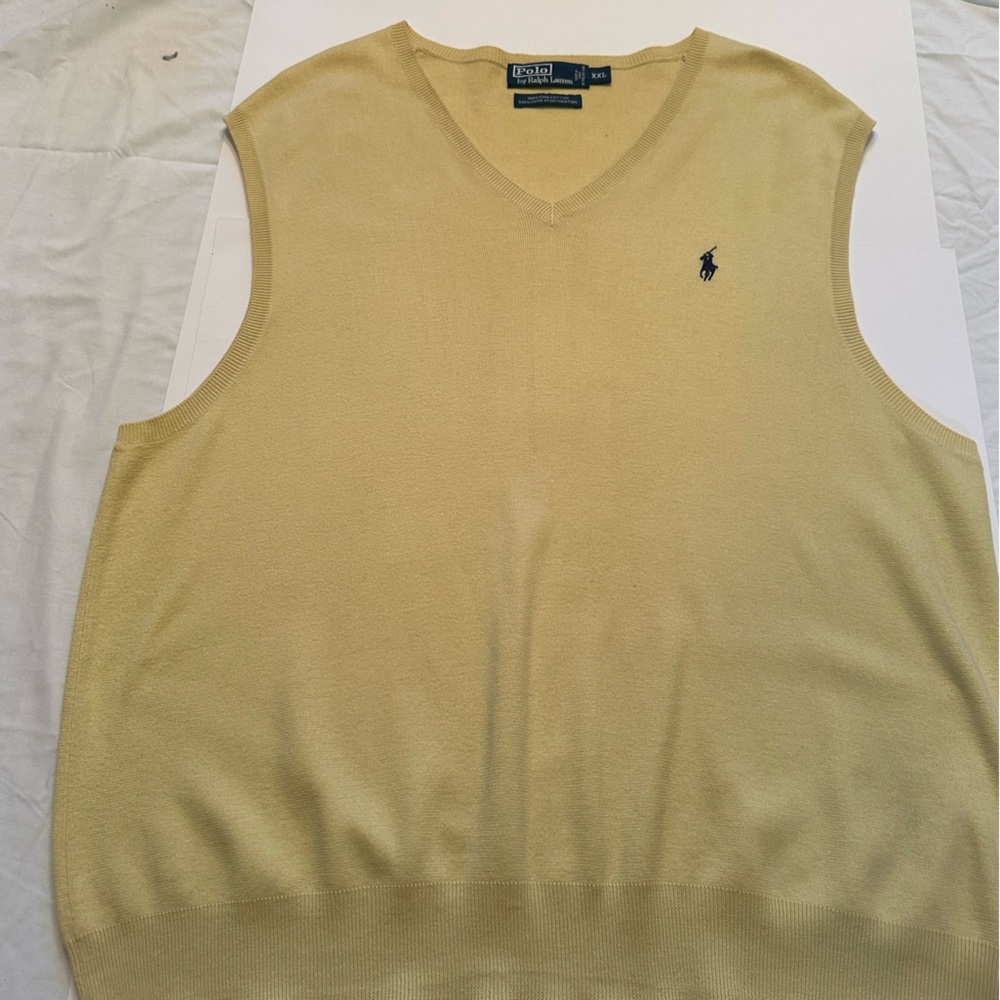 Ralph Lauren Yellow V-Neck Sweater Vest
